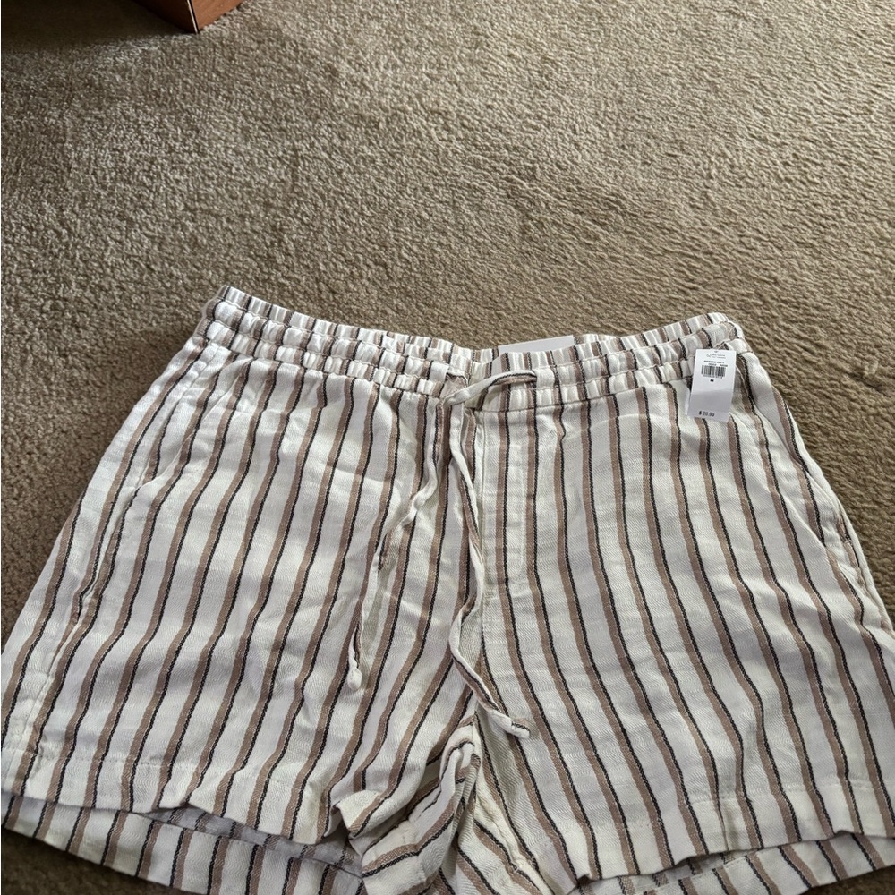 Striped Linen Shorts